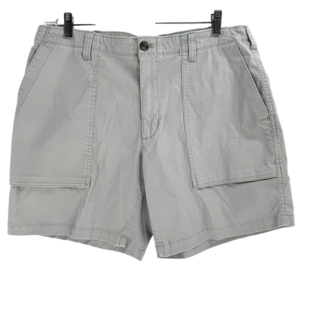Eddie Bauer Chino Shorts Men's 38 Gray Preppy Resortwear‎ Tropical Beach Coastal